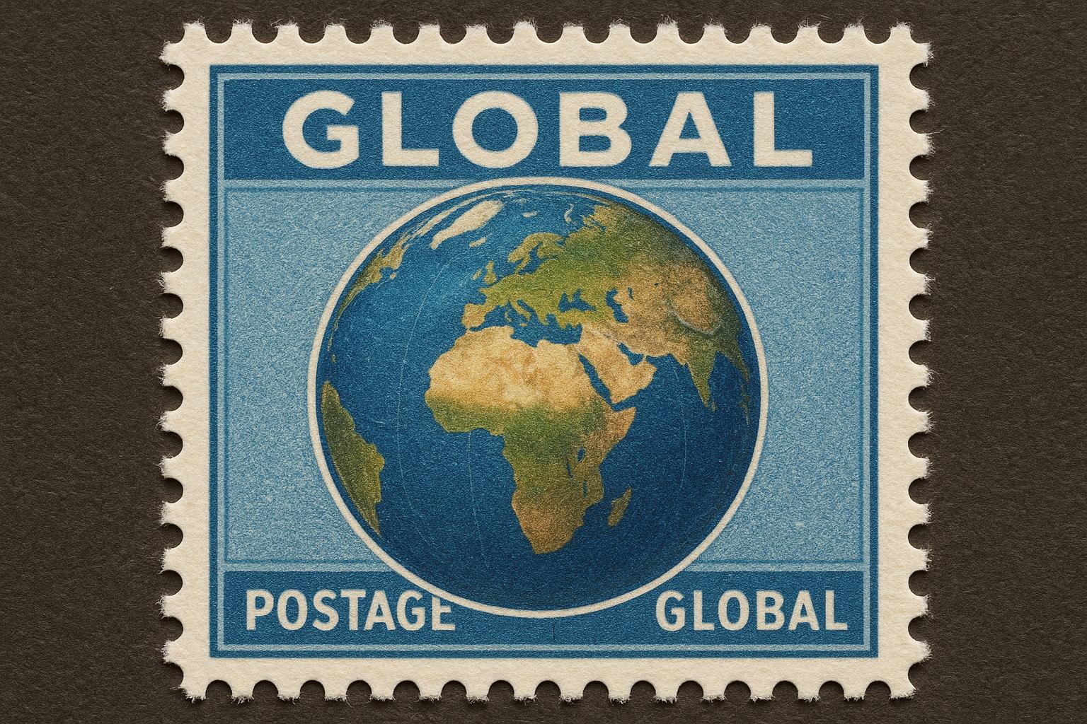 global postage stamp for international mail